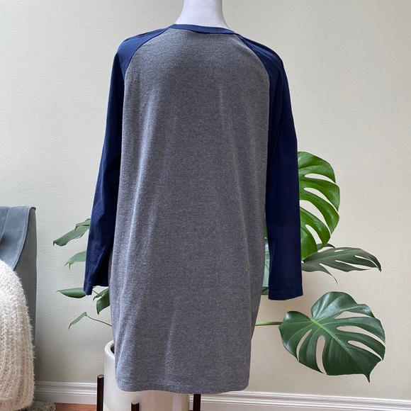 VOLCOM Men’s Baseball Shirt Gray and Blue Size L - Picture 2 of 3